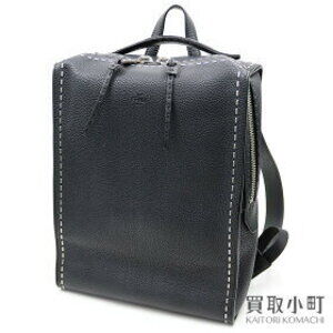 Fendi Selleria Backpack Roman Leather Black Stitching